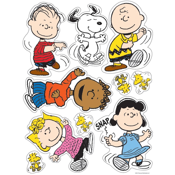 PeanutsÂ® Classic Characters Window Clings, 12 Sheets